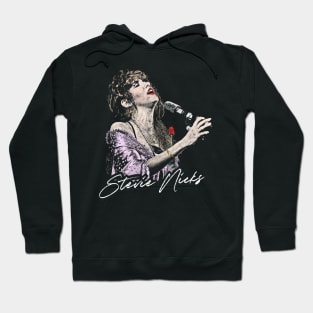 Stevie Nicks // Vintage Faded Look Pop Art Design Hoodie